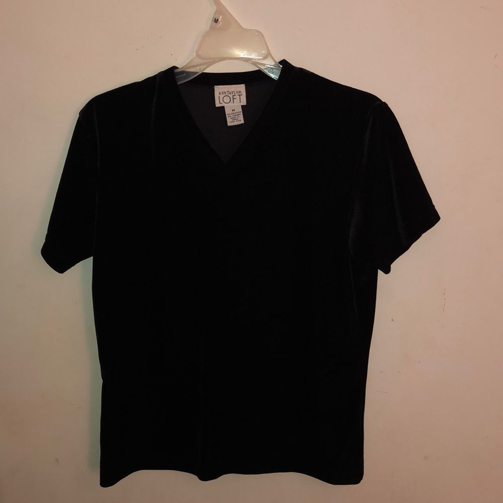 Ann Taylor velour v-neck top
